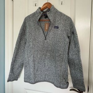 NEW WITH TAGS Patagonia Women’s Better Sweater 1/4 Zip Birch White Size Medium
